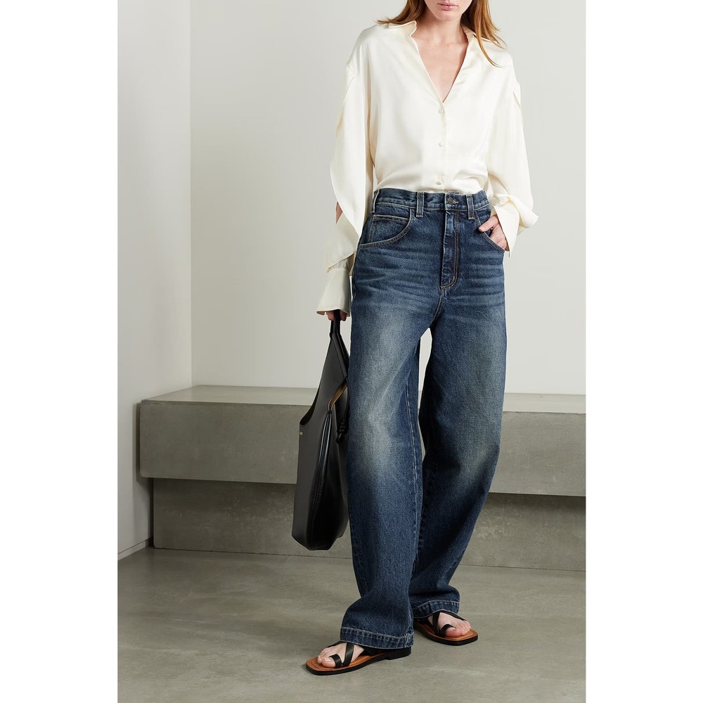 Nili Lotan Aaron Carpenter Jeans Baggy High Waisted, size 30